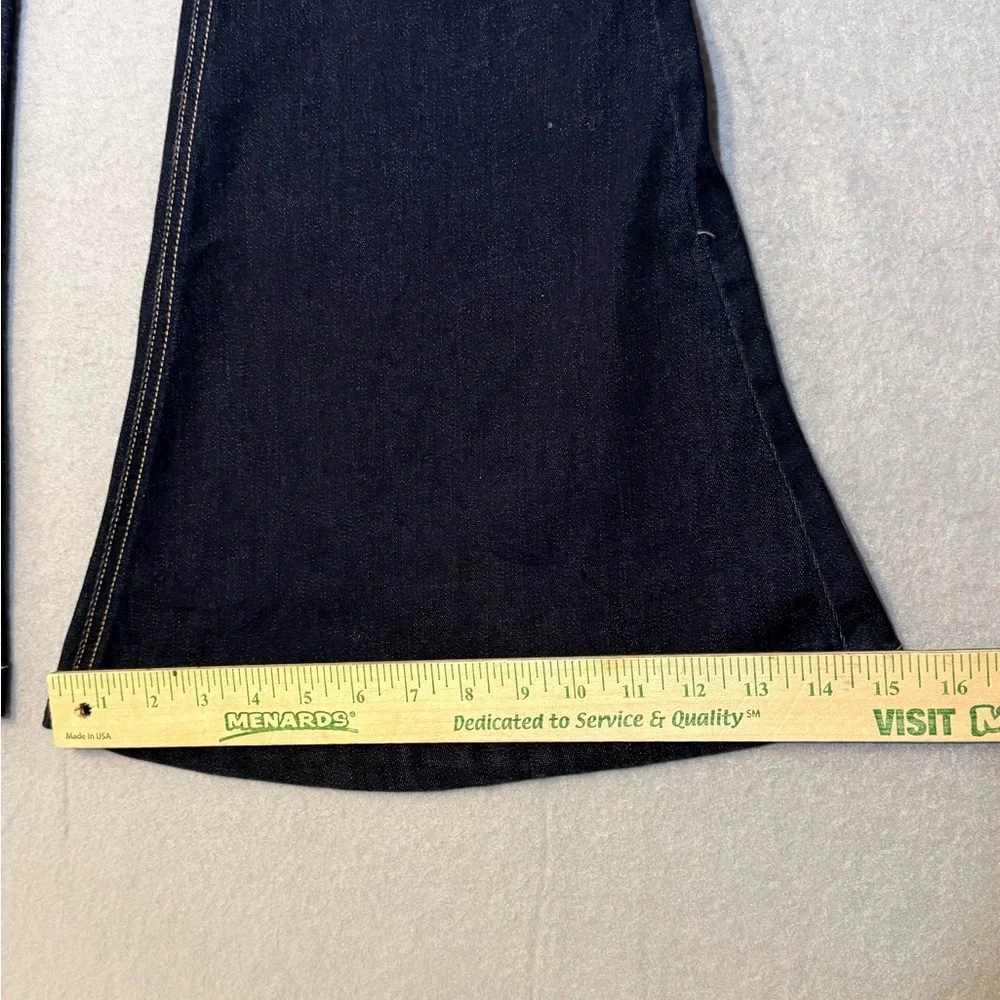 KanCan Jeans Women 11 29x33  Blue Jainey High Rise Super Flare Dark Wash Stretch - Picture 6 of 8